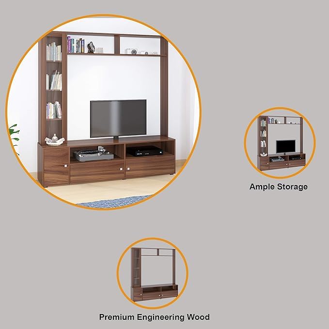 Image of Amazon Brand - Solimo Emily Entertainment Unit - Asian Walnut