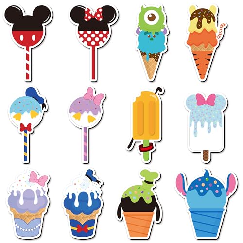 Imanes decorativos con diseño de helado, pack 12 unidades