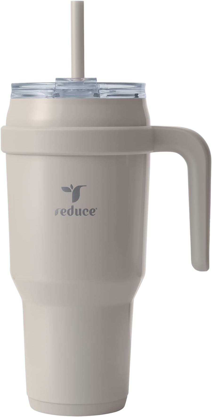40 oz Stainless Steel Tumbler with Handle - Dual-Wall Vacuum Insulated Travel Mug, Sweat-Proof Lid & Reusable Straw - Keeps Drinks Cold for 24 Hrs, Fits Cupholders, Dishwasher Safe - Sand