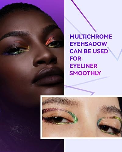 Hanlady Chameleon Eyeshadow Liquid Glitter Eye Makeup, Glitter Eyeshadow Purple Intense Color Shifting Long Lasting With No Creasing, Quicky Dry & High Pigmented Shimmer Eye Shadow, Nebula #TOP4