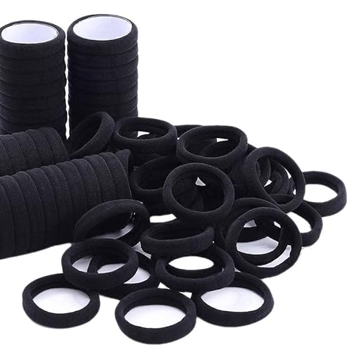 50 Pezzi Elastici Capelli Donna, Elastici per Capelli Senza Metallo, Elastici e inCoton, Lacci per Capelli per Uomini e Donne