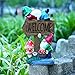 Galiyen Garden Gnomes Outdoor Clearance Large - 11.8'' Garden Gnome Statue with Solar LED Lights, Outdoor Spring Decorations for Patio Yard Lawn Porch Funny Gnomes Ornament Gift