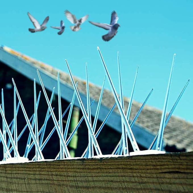 Bird Spikes - Pigeon Control Spikes (Bird Spikes 20 Pcs) Pigeon Spikes for Balcony, Window AC, Split AC (Polycarbonate) (Pack of 20)-image-12