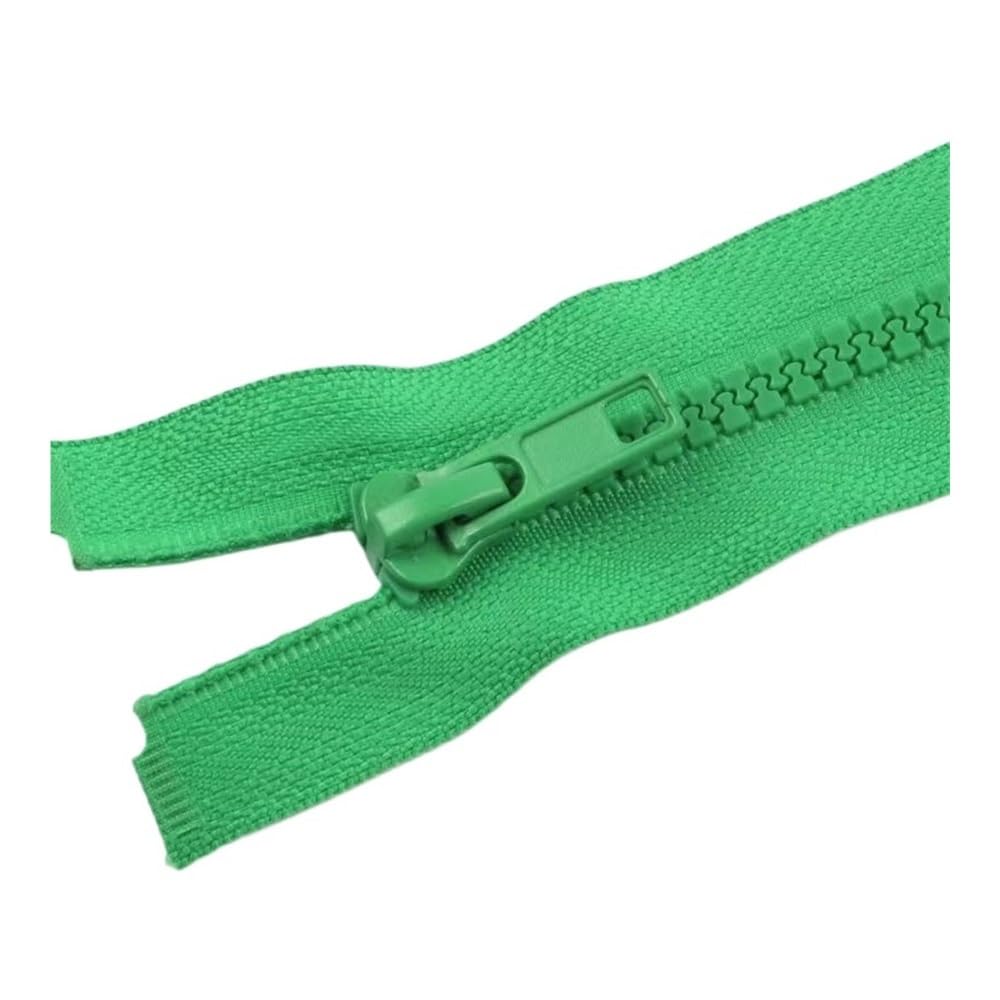 Resin Open-End Auto Lock Zipper Replacement for Sewing(Grass Green,80CM-5#)