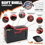 Mockins 15 Sac de transport de marchandises avec remorque Cu Ft 4 Cubes d'emballage (48"x18"x31") Sac à cargaison étanche pour porte-chien & Rangement des lits de camion ─ Transporteurs à écume souple pour véhicules avec cubes, paillettes & Verrouillage