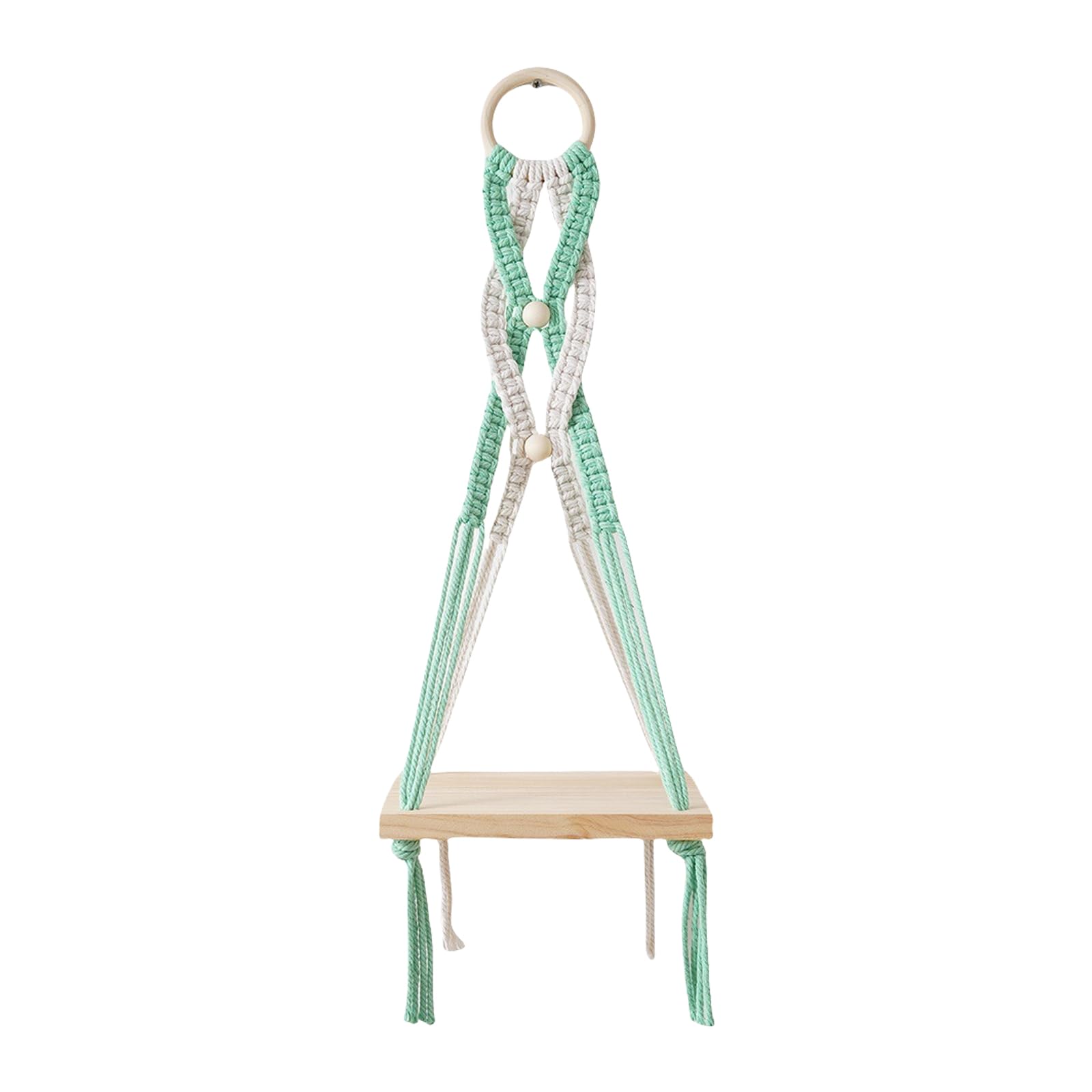 APGLSXY Bohemians Macrames Wall Hanging Shelves for Plant Books and Vases Artistics Shelving Display for Homes Unique Wall Decoration