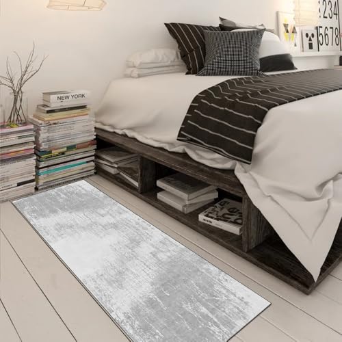Alfombra pasillo antideslizante gris lavable de 50x250 cm 3