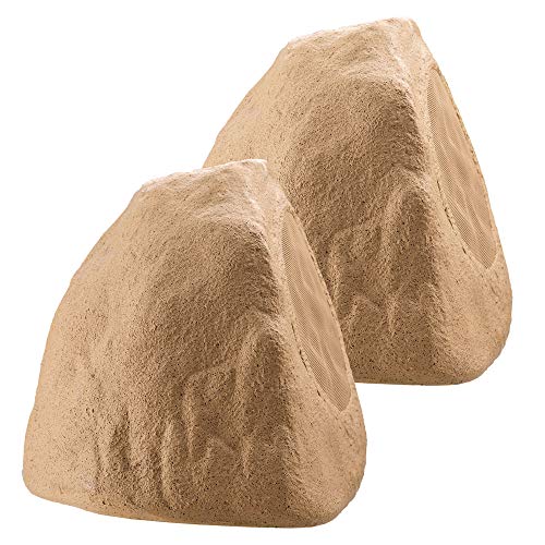 Osd Audio 8" Wireless Bluetooth Outdoor Rock Speaker Sandstone Canyon Brown Pair Ip67 Power Supply Btr805 #TOP6