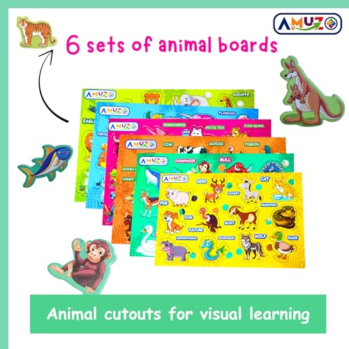 Image of Animal World - Fun Quiz Game & Flashcards for Kids | Learn About 72 Animals with Boards, Sand Timer & Facts | Educational, Screen for Ages 4 to 10