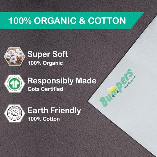 Image of Bumpers Waterproof Quick Dry Sheet for Baby|Bed Pad Extra Absorbent Washable Matress Protector|Baby Bed Protector Sheet for Toddler Children & Adult Double Bed, King Size (XXL, 260x200cm, Grey)