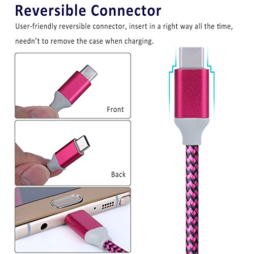 Pofesun Usb C Cable 10Ft, 6 Pack 10Ft Usb-C Cable Fast Charging Charge Type C Charger Nylon Braided Cord Compatible For Samsung Galaxy Note 8 9 10 S8 S9 S10 Plus S10E, G5 G6 V20 V30 #TOP5