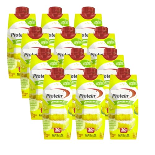 Protein Shake, Limited Edition, Lemon Bar, 30g Protein, 1g Sugar, 24 Vitamins & Minerals, 11.5 oz, 12 Pack