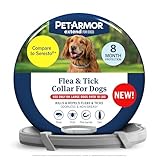 PetArmor Extend Large Dog Flea and Tick Treatment & Prevention, Collar for Large Dogs Above 18 lbs., 8 Months of Protection, Odorless & Non-Greasy, Waterproof, Kills Fleas, Ticks, and Larvae, 1 Count