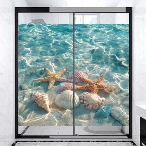 Vinilo adhesivo decorativo para ventana con diseño Underwater Beach miniatura 3