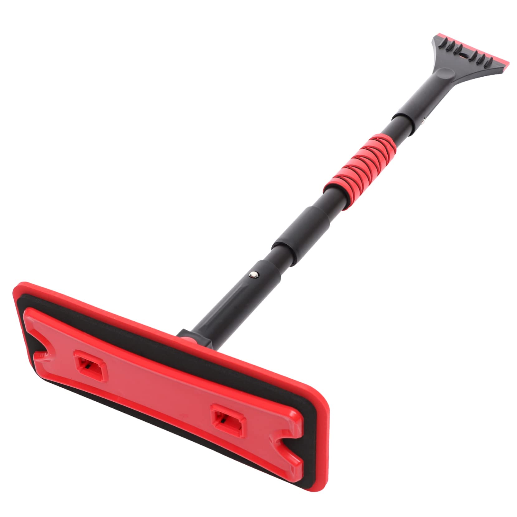 Abaodam Grattoir à Neige et Brosse pour Voiture Télescopique Rouge
