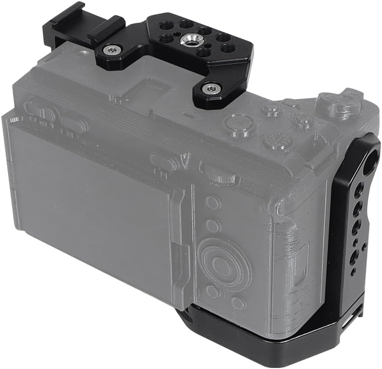 FX3 FX30 Half Cagec Quick Release Mount for DSLR Protective Frame 1/4 3/8 ARRI-Standard Cold Shoe Adapter for ARCA-Standard Tripod Stabilizer (Cage Combo)