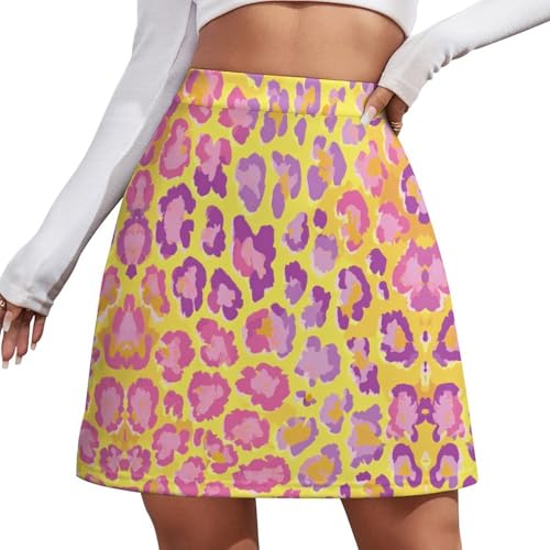 Cheetah Print Skirts for Women High Waisted Casual Lightweight Skirt Summer Club Going Out Mini Skirts