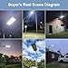 Ultra Bright Solar Street Light –9000W Solar Street Lights Outdoor with 300,000LM, IP66 Waterproof Dusk to Dawn with Remote Commercial & Industrial Floodlight for Parking Lots, Warehouses, Yard