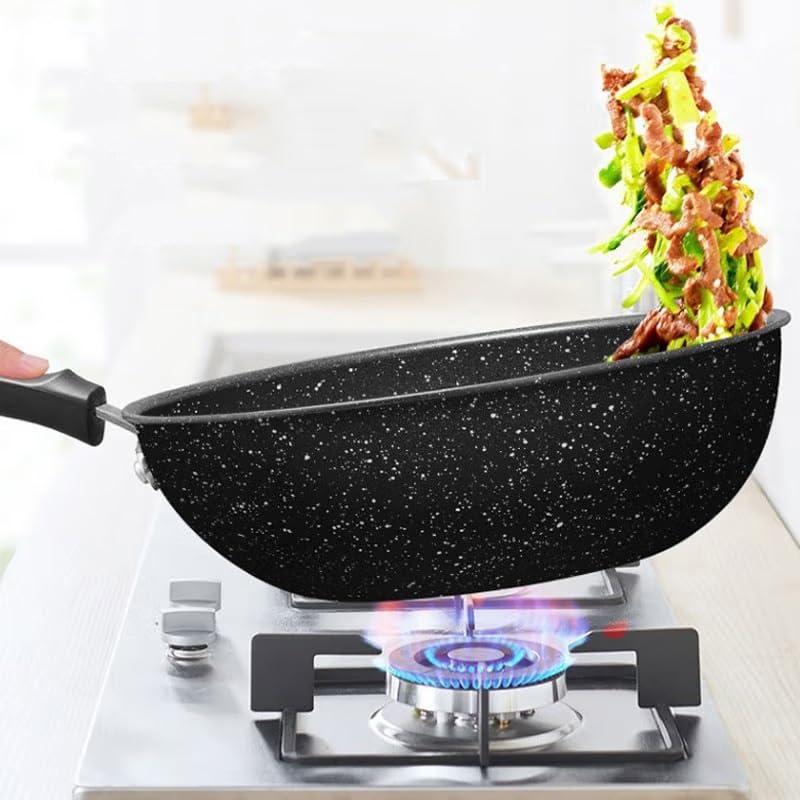 Wok chino sin recubrimiento con fondo redondo miniatura 3
