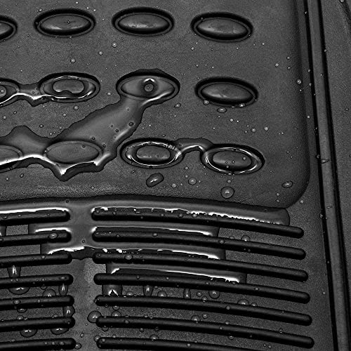 Image of Kozdiko Car Simple Rubber Black Floor Mat Set of 4 Pcs for Renault Kwid