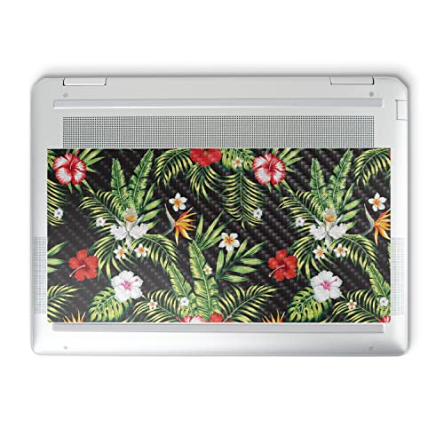 Image of MightySkins Carbon Fiber Skin Compatible with HP Spectre x360 14 inch (2022) Full Wrap Kit - Dark Hibiscus | Protective, Durable Textured Carbon Fiber Finish | Easy to Apply | Made in The USA