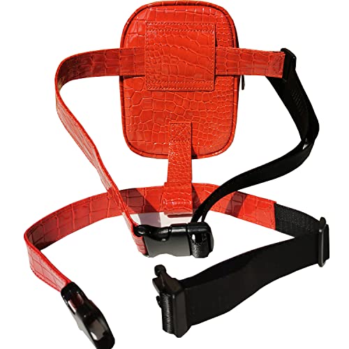 INNTURT Synthetic Leather Leg Harness Thigh Bag Hip Fanny Pack for Women Maroon, S - Image 3