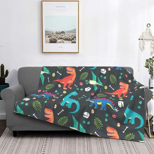 Couverture de lit dinosaure en microfibre douce lavable pour literie - 5
