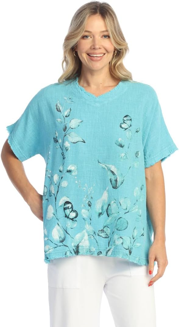 Jess & Jane Mineral Washed Gauze Top - M92