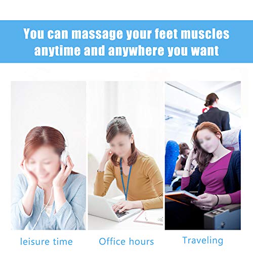 EMS Massager Do Pé Dobrável Pulso Vibração Elétrica Estimulador Muscular Máquina de Relaxamento Sem