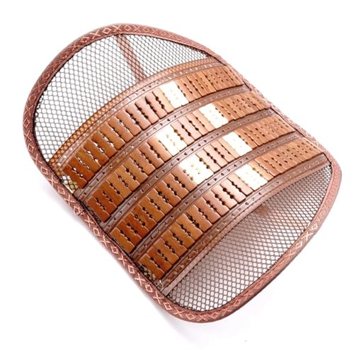 THINCAN Cojín lumbar de bambú transpirable para sillas de oficina y asiento de vehículo, sentado durante más tiempo, cómodo
