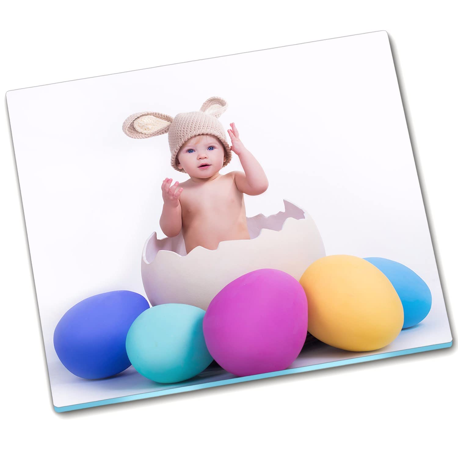 Decormat Schneidebretter Spritzschutz Küche Schutzbrett Gehärtetes Glas Herdabdeckplatte 60x52 cm - Ostern