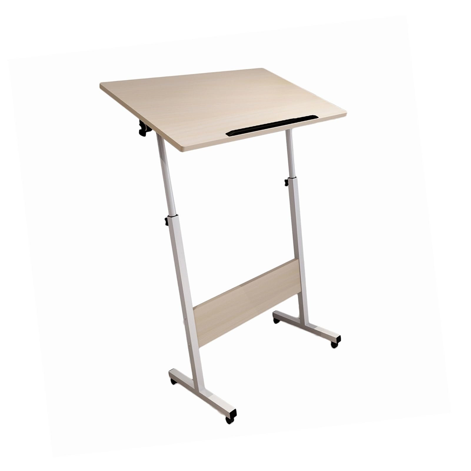 Soporte de podio de escritura móvil con panel inclinable y altura regulable para aula