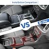 JeCar Interior Trim Kit Gear Shift Panel Headlight Switch Air Conditioning Vent Outlets Decoration Covers Compatible with Dodge Charger 2015-2024, Red Carbon Fiber Finish
