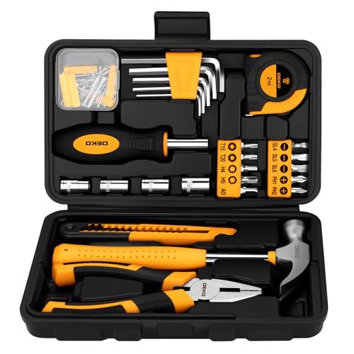 DEKOPRO 94 Piece Tool Set Household DIY Tool Kit for Men wit