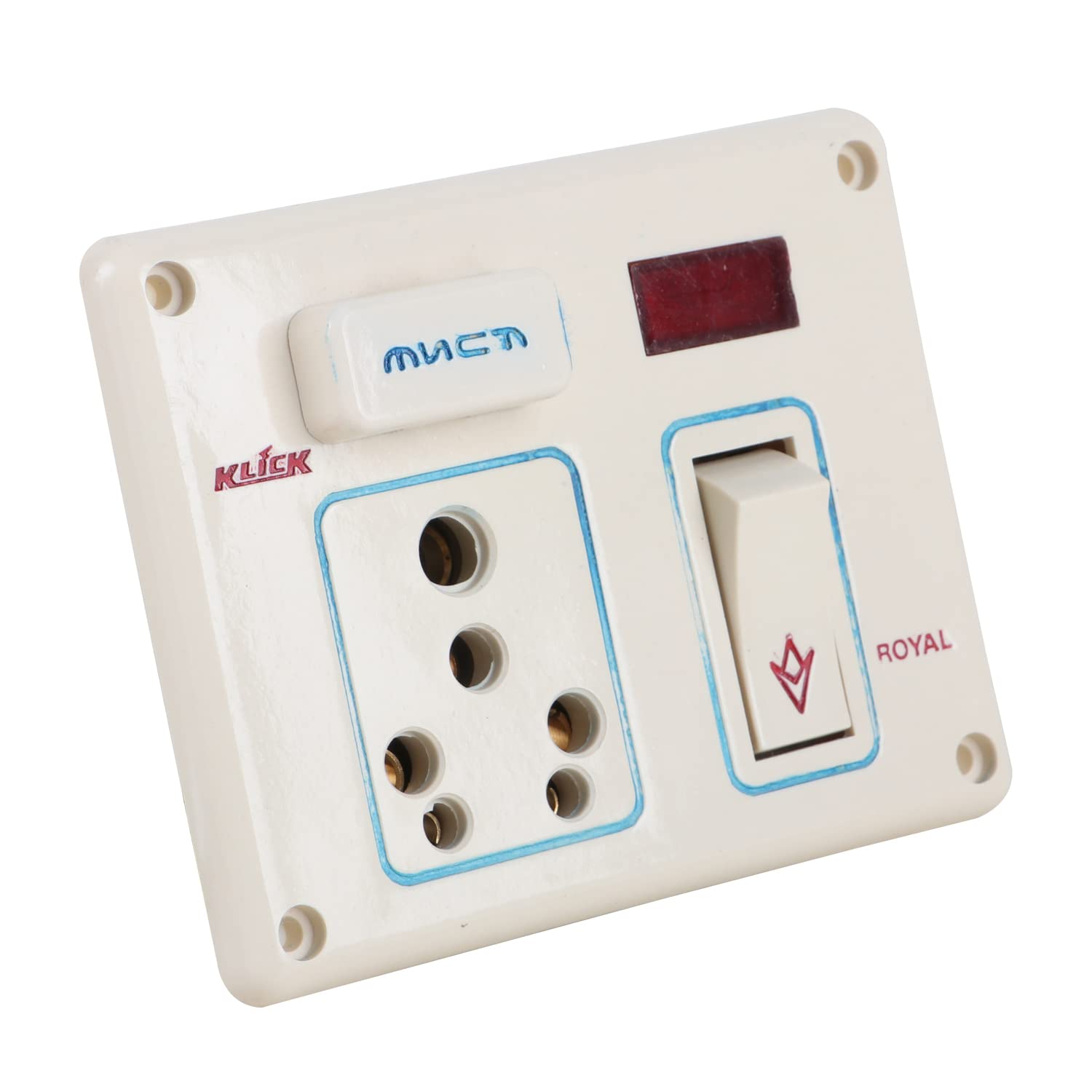 Buy KLICK Royal FiveInOne Switch Socket Fuse And Indicator, Multi