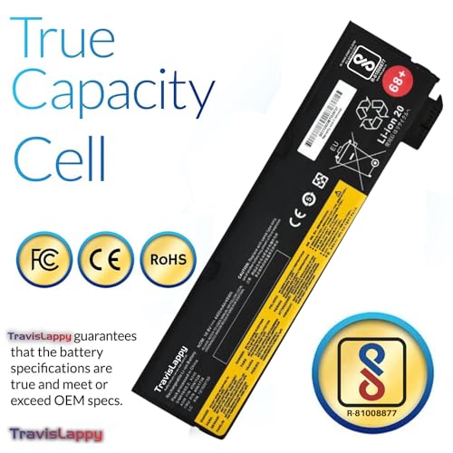 Image of 6 Cell Laptop Battery for Lenovo Thinkpad T450 T460 T440 T440s T460P T470P T550 L450 L460 P50S W550 W550s X240 X250