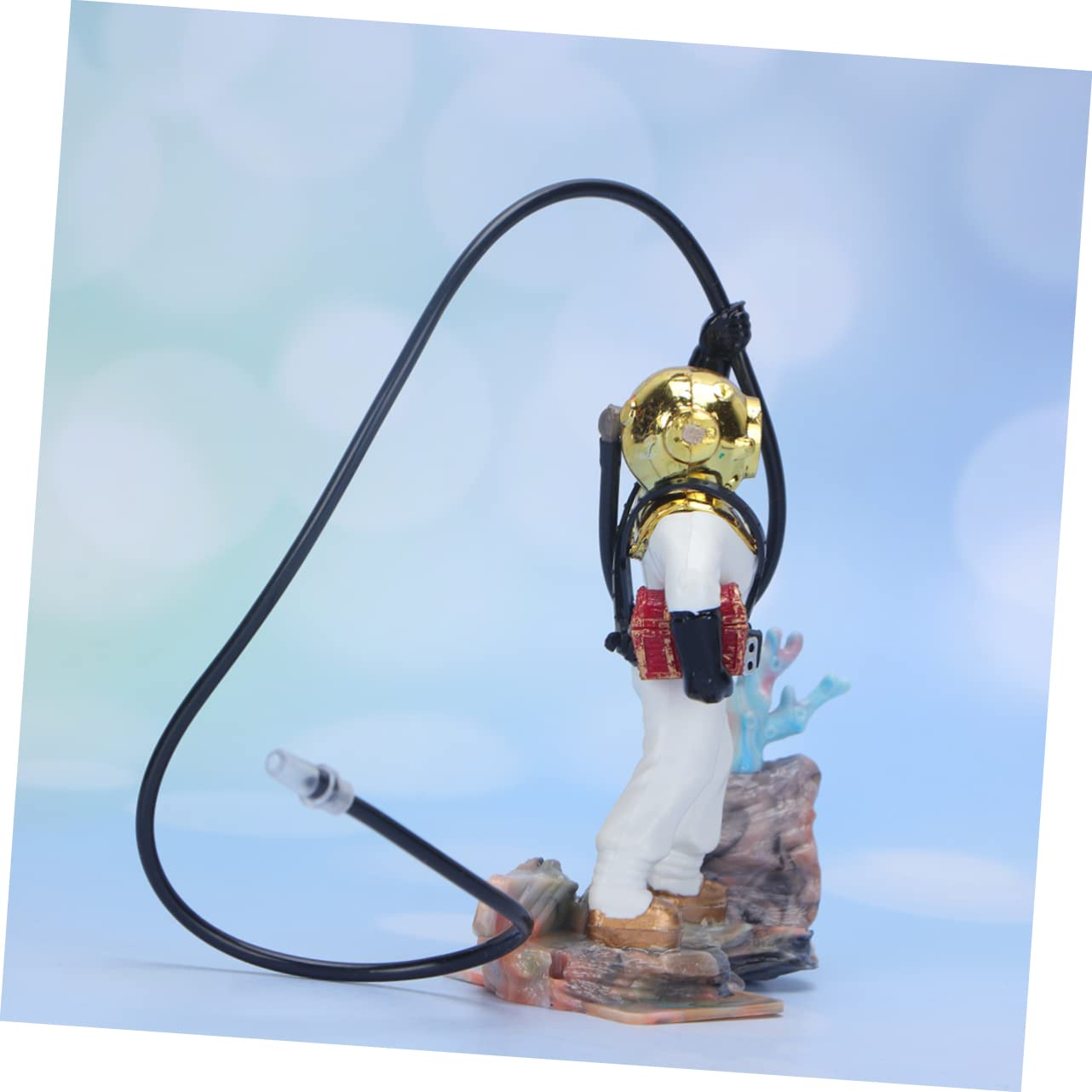 BESPORTBLE 3 Pièces Ornement De Modèle De Résine D'aquarium Grand Aquarium d'air D'aquarium Décor De Table Décor Extérieur Américain Betta Réservoir De Tortue Ornements Blanche