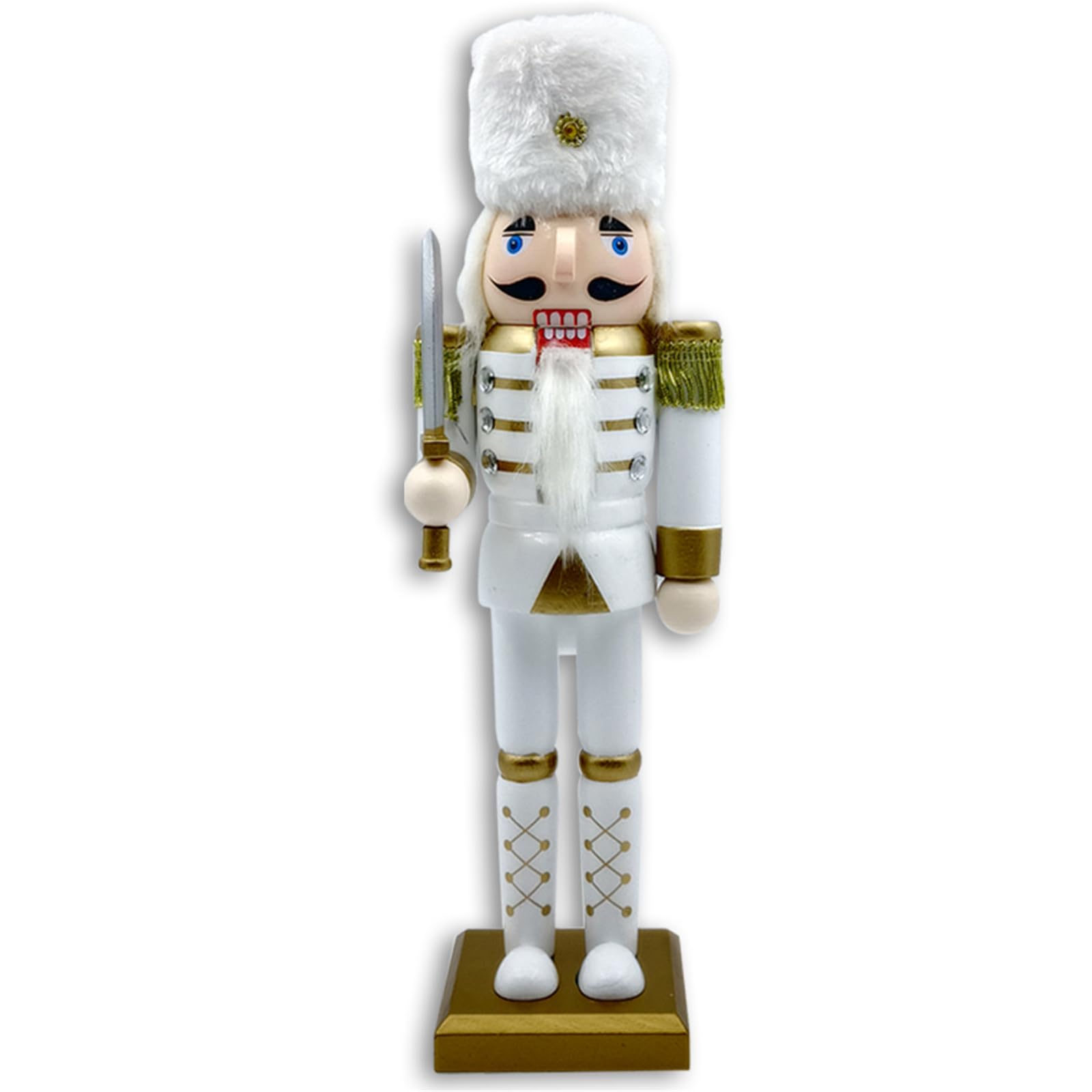 Hsioluted Christmas Nutcrackers Ornament Wood Nutcrackers King Soldier Decorations for Christmas Figures Gift Ornament