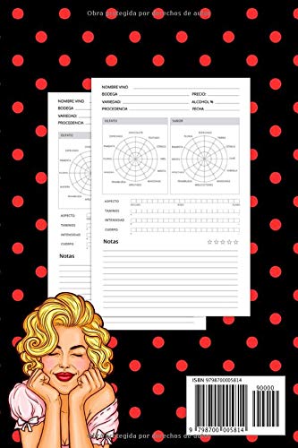 Miniatura 2 de Vino - Diario de catas Cuaderno para registrar notas de cata de vino. Ideal para amantes y profesionales del vino. 100 páginas en papel crema.