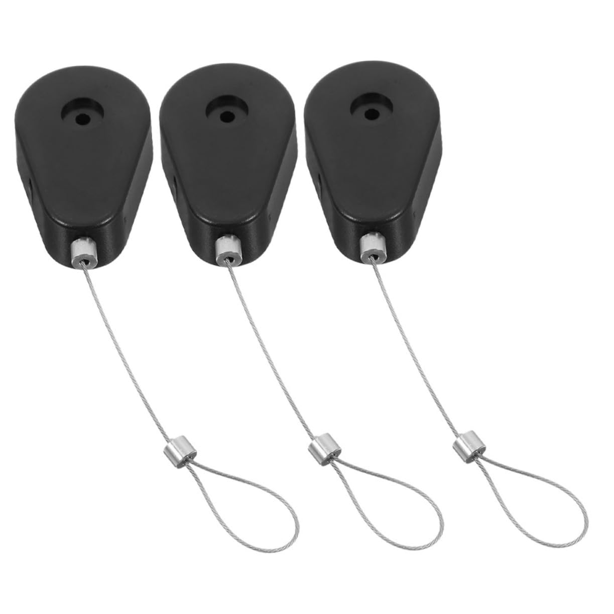 SOLUSTRE Mini Telescopic Anti-Theft Cable Cases 3pcs Safety Cable Lock for Equipment