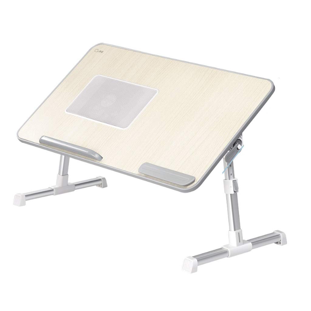 Tavolo da Campeggio Pieghevole Tavolo da tavola for laptop del tavolo pieghevole con gambe pieghevoli, vassoio for la colazione del letto di legno, scrivania del computer portatile della compressa del