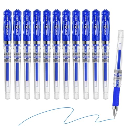Bolígrafos Gel M&G Punta Media 0.7mm Pack x12 Tinta Azul