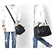 Vintage PU Leather Oversized Weekender Duffel Bag Overnight Handbag Black