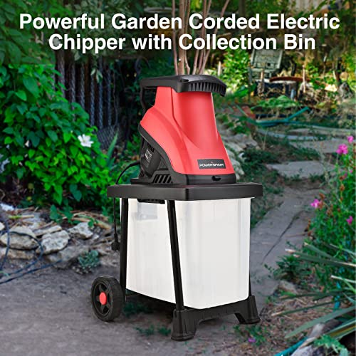 Powersmart 15-Amp Electric Garden Chipper With Safety Locking Knob #TOP6