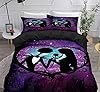 Ankeyoo 3pcs Nightmare Christmas Duvet Cover Sets, Jack and Sally Rose Decor,100% Microfiber Galaxy Bedding Set with Pillow Shams 3PCS Bedding, No Comforter (King (U.S. Standard)) #1