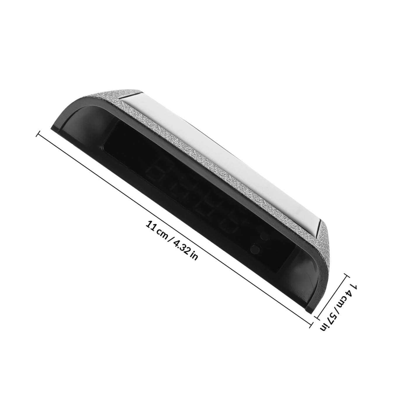 Mikinona Reloj Digital para Coche con Termómetro Solar Alta Precisión Carga Energía Solar Automático de Brillo Decoración Vehicular