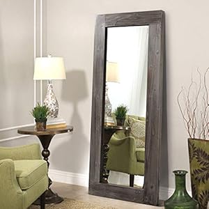 PexFix Full Length Natural Wood Frame Floor Mirror 58''×24’‘ Vintage Wood Framed Large Bedroom Mirror,Brown (JJ01326WAG+USAM019) PexFix Full Length Natural Wood Frame Floor Mirror 5824 Vintage Wood Framed Large Bedroom MirrorBrown JJ01326WAGUSAM019