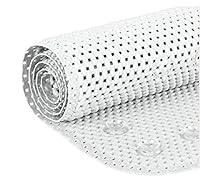Deluxe Bathtub Mat Non Slip, Soft Foam Bath Mats for Bathroom Tub, Bathtub Mat with Drain Holes, Suction Cups- 36” X 17” - White