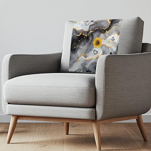 Talayituse Sunflower Butterfly Print 1 Piece Sofa Headrest Covers Non Slip Recliner Headrest Protector Headrest Covers for Recliner Chair Couch Furniture for Living Room