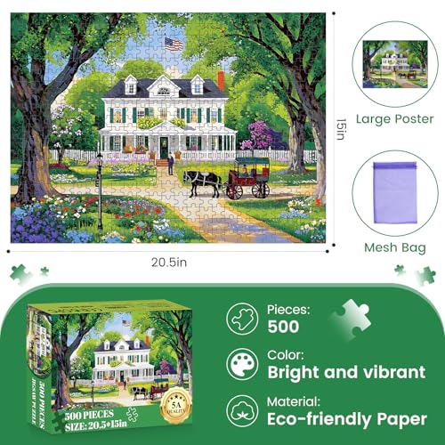 Puzzles para adultos 500 piezas, rompecabezas de 500 piezas, rompecabezas de verano para adultos, juego desafiante, regalo para fiesta de cumpleaños miniatura 3